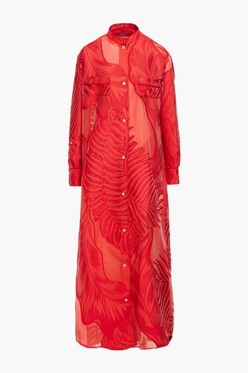 F.R.S. FOR RESTLESS SLEEPERS Fil coupé organza maxi shirt dress