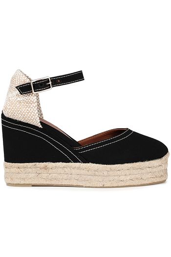CASTAÑER Candy cotton-twill wedge espadrilles