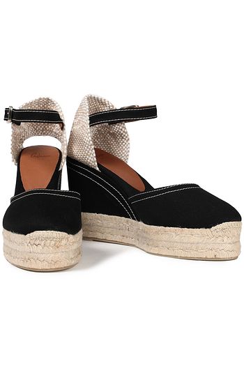 CASTAÑER Candy cotton-twill wedge espadrilles