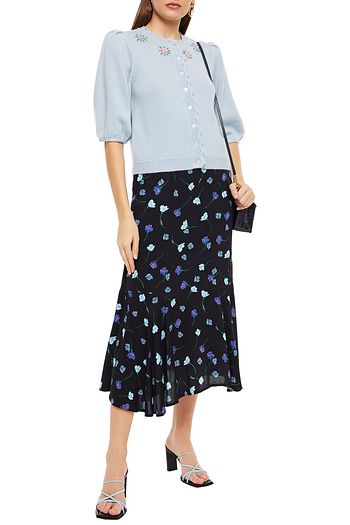 BYTIMO Embroidered wool and mohair-blend cardigan