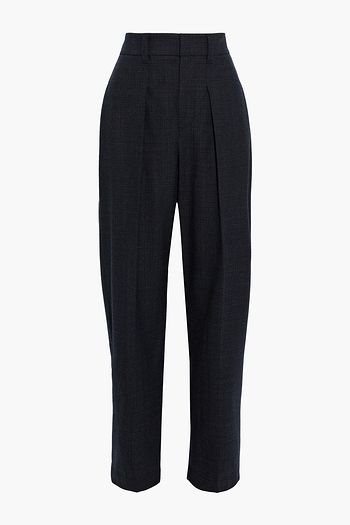 BRUNELLO CUCINELLI Pleated wool-blend straight-leg pants