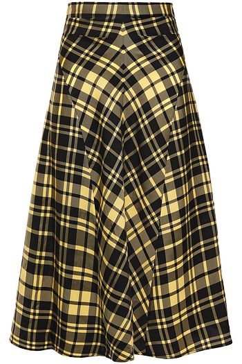 PROENZA SCHOULER Checked crinkled-twill skirt
