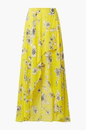 ALICE + OLIVIA Kirstie wrap-effect floral-print chiffon maxi skirt