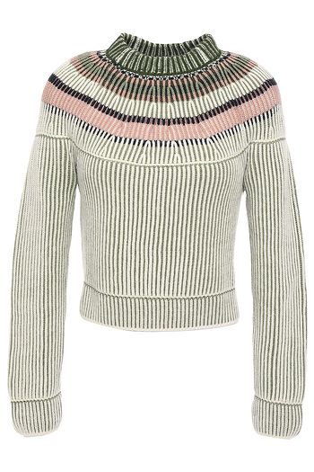 M MISSONI Striped ribbed wool sweater