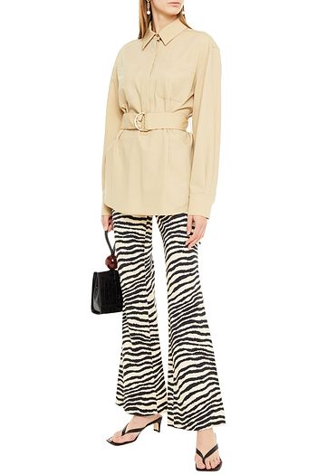 STELLA MCCARTNEY Hemd aus Woll-Twill mit Gürtel
