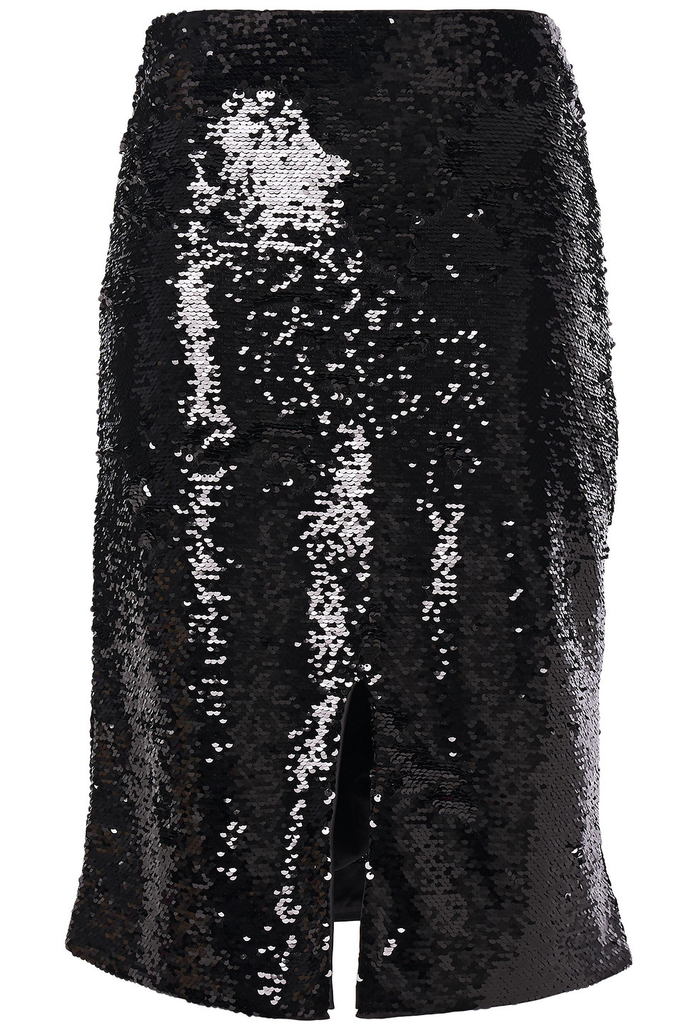 Ganni Woman Sequined Tulle Pencil Skirt Black Size 36