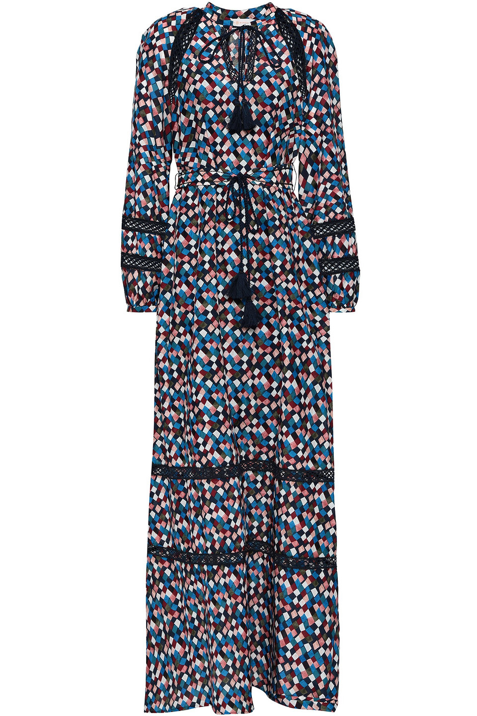 Tory Burch Woman Printed Cotton And Silk-blend Maxi Dress Multicolor Size 4