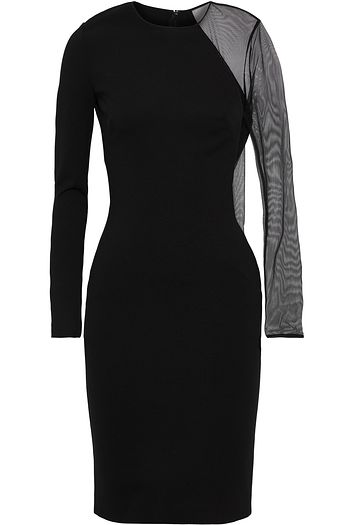 STELLA MCCARTNEY Tulle-paneled stretch-jersey dress