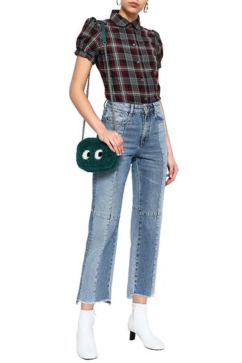 SHRIMPS Eugenie checked jacquard shirt