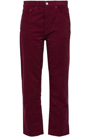 RE/DONE Cropped cotton-corduroy straight-leg pants