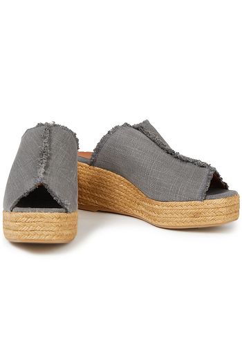 CASTAÑER Querel canvas espadrille platform mules