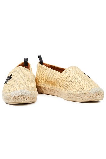CASTAÑER Kenda appliquéd faux raffia espadrilles