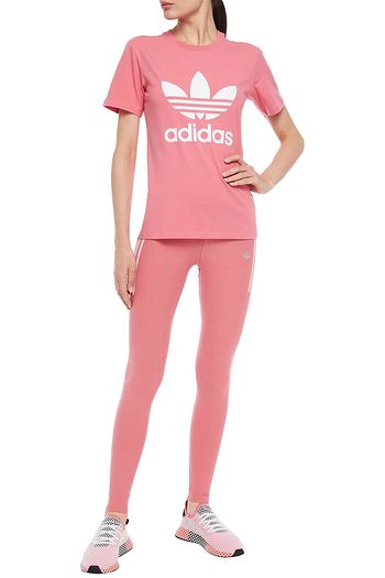 ADIDAS ORIGINALS Printed stretch-cotton jacquard leggings