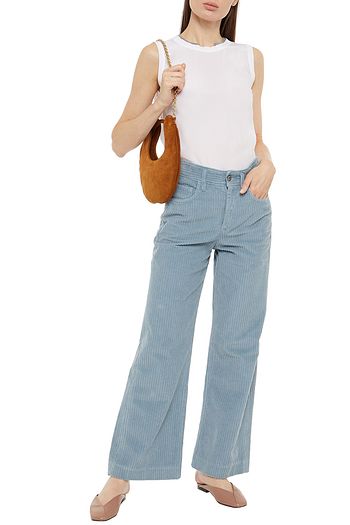 BRUNELLO CUCINELLI Bead-embellished silk crepe de chine top
