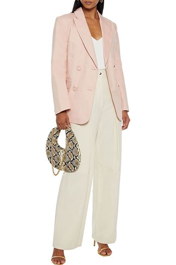 ZIMMERMANN Ladybeetle doppelreihiger Blazer aus Baumwoll-Twill mit Raffung