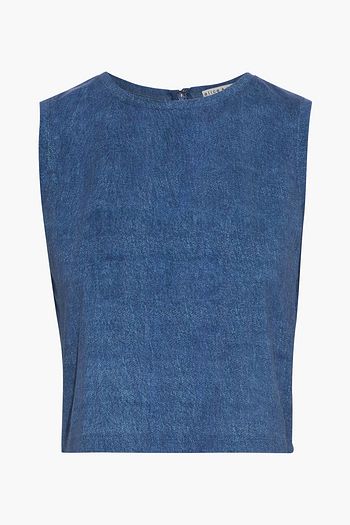 ALICE + OLIVIA Reggie cropped cotton-jersey tank