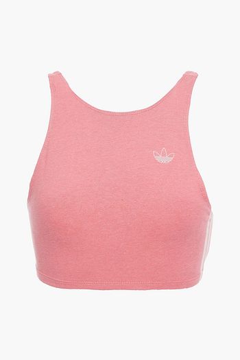 ADIDAS ORIGINALS Printed cotton-jersey sports bra