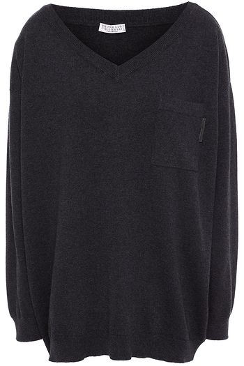BRUNELLO CUCINELLI Oversized bead-embellished cashmere sweater