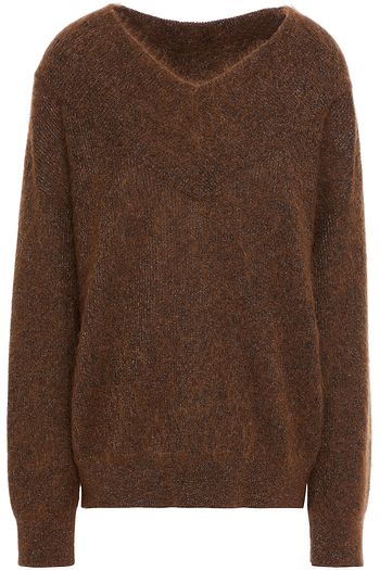 BRUNELLO CUCINELLI Pullover aus Rippstrick mit Metallic-Effekt
