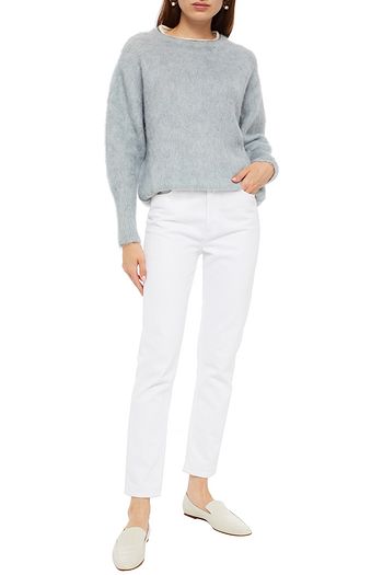 BRUNELLO CUCINELLI Oversized bead-embellished brushed knitted sweater