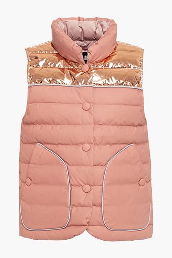 IENKI IENKI Paneled metallic quilted shell vest