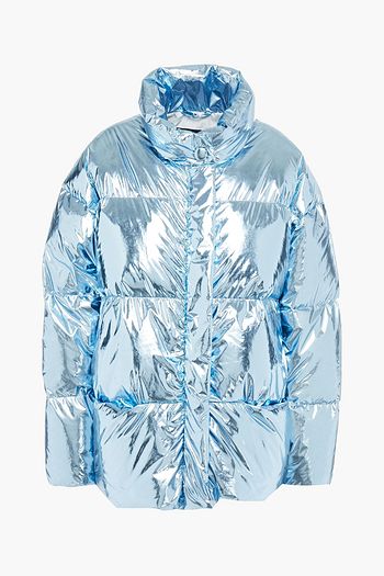 IENKI IENKI Daunenjacke aus gestepptem Shell mit Metallic-Effekt und Kapuze