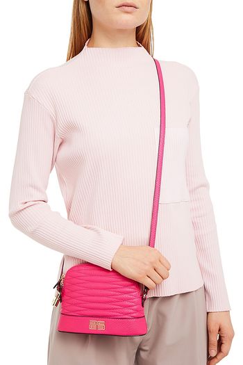 SANDRO Thelma quilted pebbled-leather shoulder bag