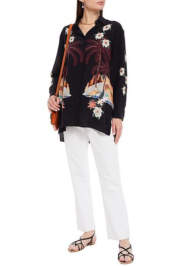 ETRO Floral-print silk crepe de chine shirt