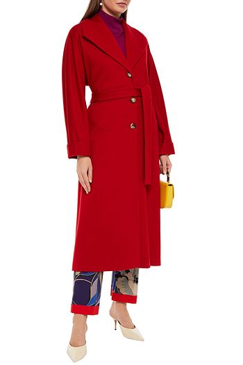 ETRO Belted wool-felt coat
