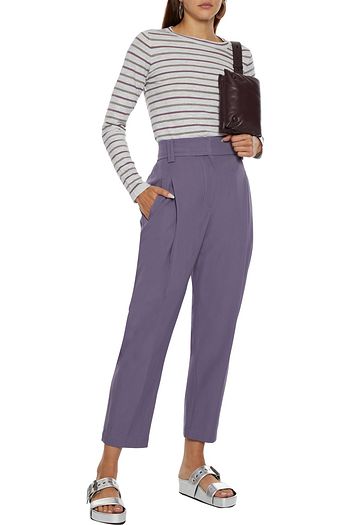 BRUNELLO CUCINELLI Striped metallic jersey top