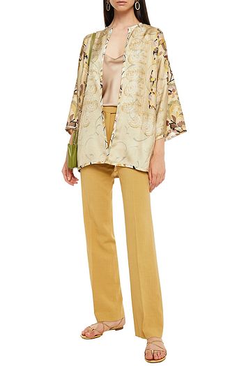 ETRO Printed silk-twill jacket
