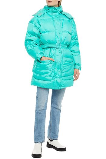 IENKI IENKI Belted quilted shell hooded down coat