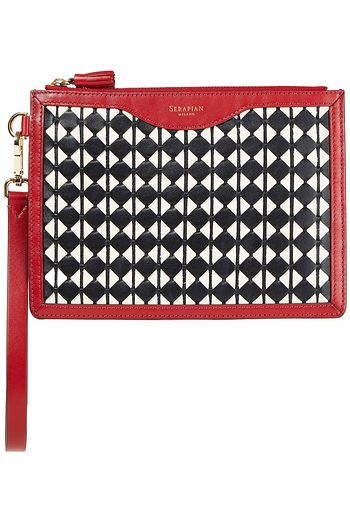 SERAPIAN Mosaico leather pouch