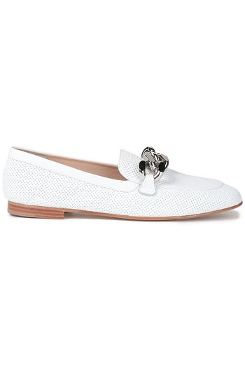 CASADEI Loafers aus perforiertem Leder mit Kettenverzierung