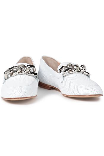 CASADEI Loafers aus perforiertem Leder mit Kettenverzierung