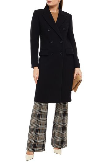 SANDRO Bayane double-breasted wool-blend twill coat