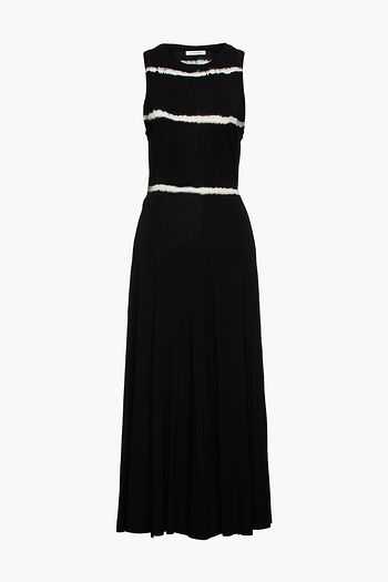 NINETY PERCENT Tie-dyed stretch-Tencel jersey midi dress