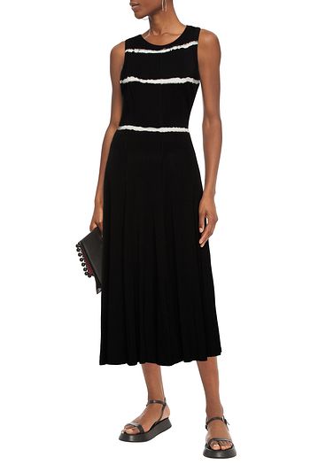 NINETY PERCENT Tie-dyed stretch-Tencel jersey midi dress