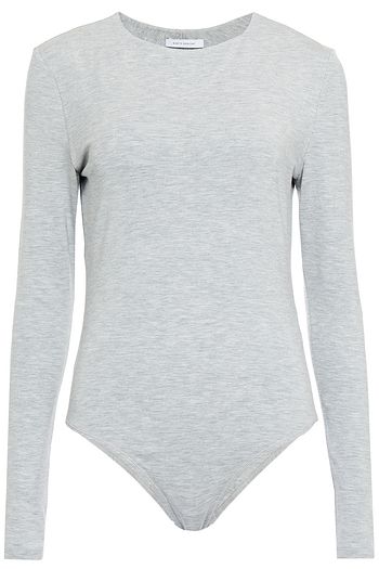 NINETY PERCENT Mélange Tencel-blend stretch-jersey bodysuit