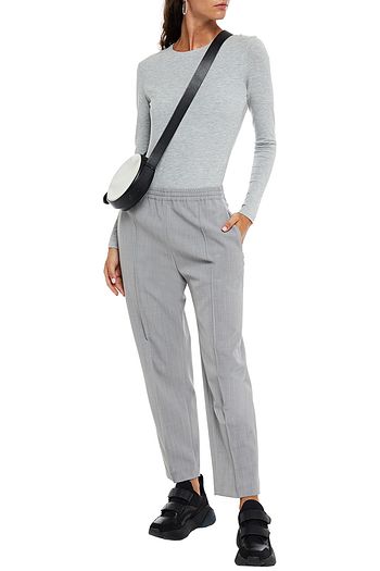 NINETY PERCENT Mélange Tencel-blend stretch-jersey bodysuit
