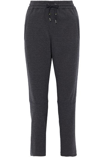 BRUNELLO CUCINELLI Bead-embellished cotton-blend jersey track pants