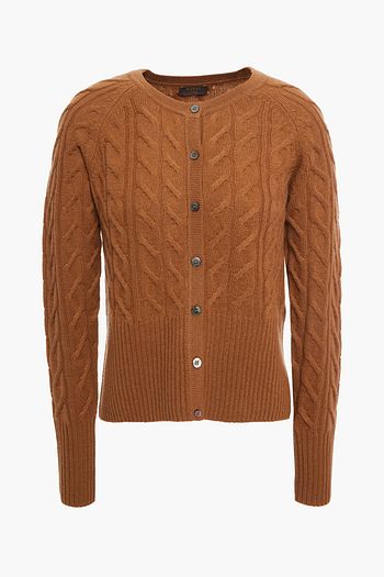 N.PEAL Cable-knit cashmere cardigan