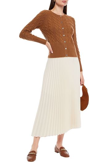 N.PEAL Cable-knit cashmere cardigan