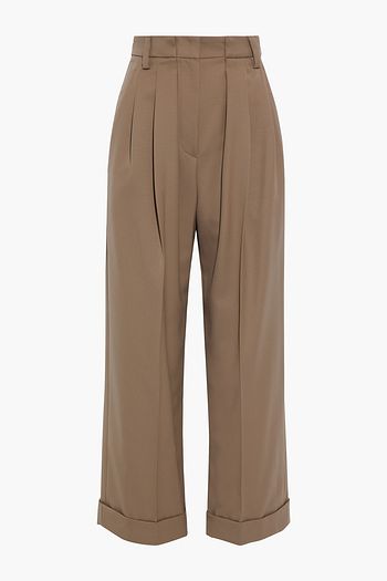 BRUNELLO CUCINELLI Cropped wool-twill straight-leg pants