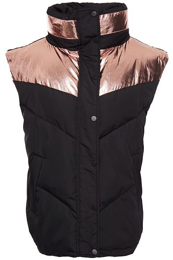BA&SH Quilted two-tone shell vest