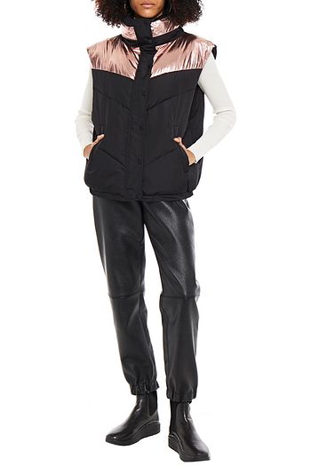 BA&SH Quilted two-tone shell vest