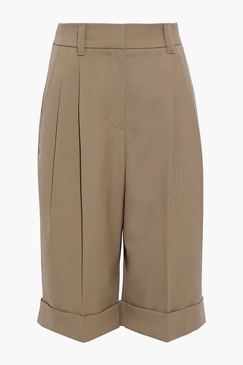 BRUNELLO CUCINELLI Pleated wool-twill shorts