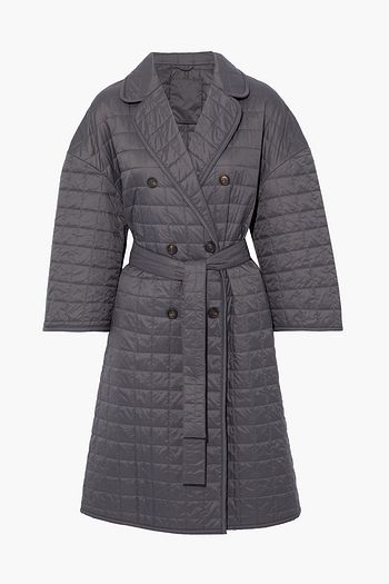 BRUNELLO CUCINELLI Double-breasted quilted shell down coat