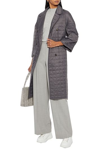 BRUNELLO CUCINELLI Double-breasted quilted shell down coat