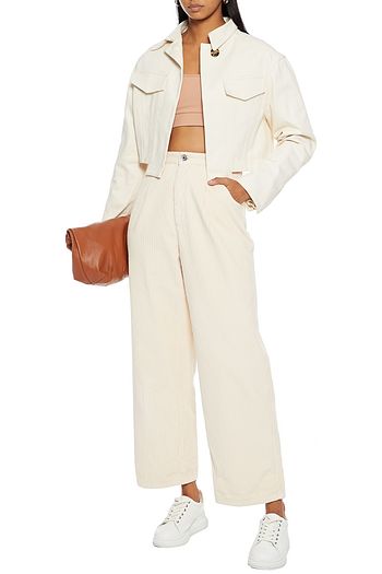 BRUNELLO CUCINELLI Cropped cotton-corduroy straight-leg pants